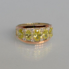 Срібна каблучка з золотими вставками