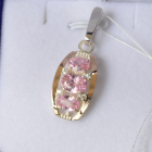 Срібна підвіска з пластинами золота