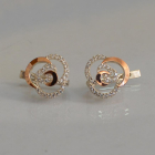 Срібний набір з золотими пластинами