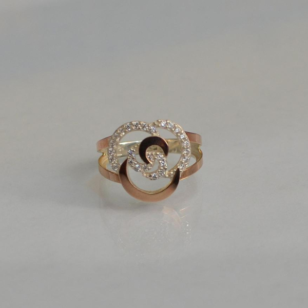 Срібний набір з золотими пластинами