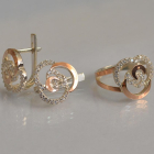 Срібний набір з золотими пластинами