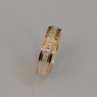 Серебряное кольцо с золотыми вставками