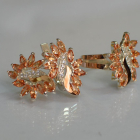 Срібний набір з золотими пластинами