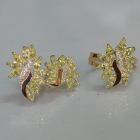 Срібний набір з золотими пластинами