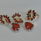 Срібний набір з золотими пластинами