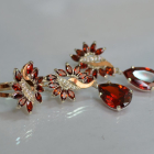 Срібний набір з золотими пластинами