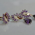 Срібний набір з золотими пластинами