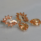 Срібні сережки з золотими вставками