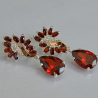 Срібні сережки з золотими вставками