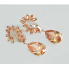 Срібні сережки з золотими вставками