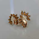 Срібні сережки з золотими вставками