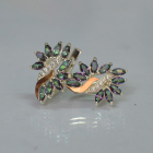 Срібні сережки з золотими вставками