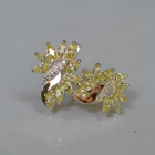 Срібні сережки з золотими вставками