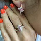 Срібна каблучка з золотими вставками