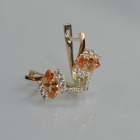 Срібні сережки з золотими вставками