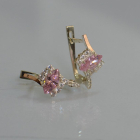 Срібні сережки з золотими вставками