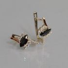 Срібні сережки з золотими вставками