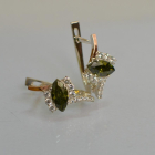 Срібні сережки з золотими вставками