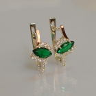 Срібні сережки з золотими вставками