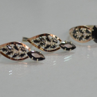 Срібний набір з золотими пластинами