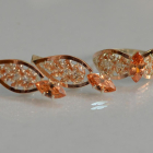 Срібний набір з золотими пластинами