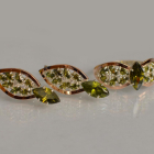 Срібний набір з золотими пластинами