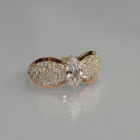 Срібна каблучка з золотими вставками