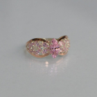 Срібна каблучка з золотими вставками