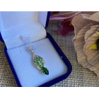 Серебряная подвеска с золотими вставками