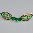 Срібні сережки з золотими вставками