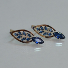 Срібні сережки з золотими вставками