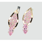 Срібні сережки з золотими вставками