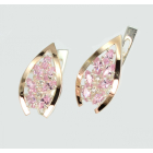 Срібні сережки з золотими вставками