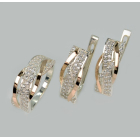 Срібний набір з золотими пластинами