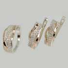 Срібний набір з золотими пластинами