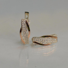 Срібні сережки з золотими вставками