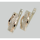 Срібні сережки з золотими вставками