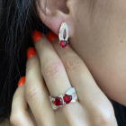 Срібний набір з золотими пластинами