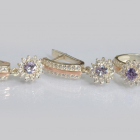 Срібний набір з золотими пластинами