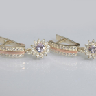 Серебряные серьги с золотыми вставками