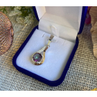 Серебряная подвеска с золотими вставками