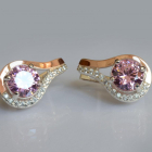 Срібні сережки з золотими пластинами