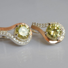 Срібні сережки з золотими пластинами