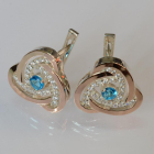 Серебряные серьги с золотыми пластинами