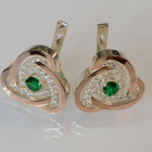 Серебряные серьги с золотыми пластинами