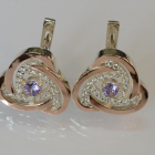 Серебряные серьги с золотыми пластинами