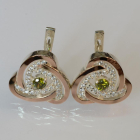 Серебряные серьги с золотыми пластинами