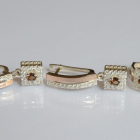 Срібний набір з золотими пластинами