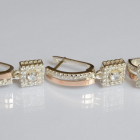 Срібний набір з золотими пластинами