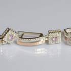 Срібний набір з золотими пластинами